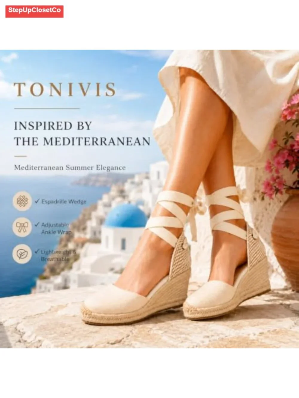 Closed Toe Espadrille Wedge Sandals Lace-Up Shoes